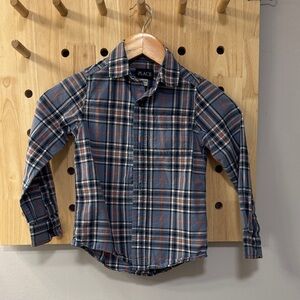 Place Vibrant Blue and Orange Checkered Shirt